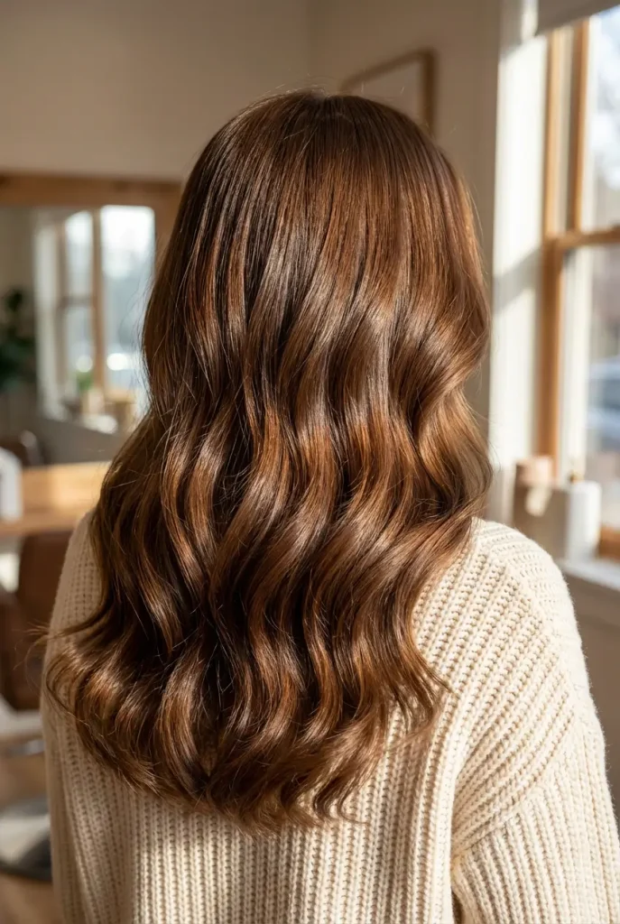 warm chestnut brown hair