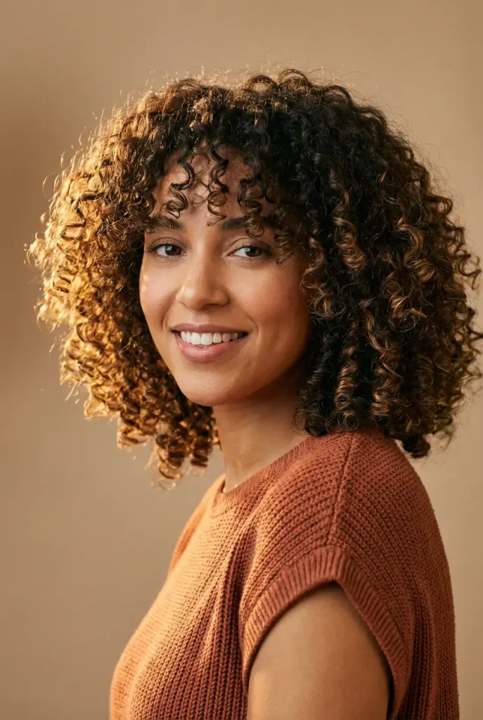 natural curly haircut
