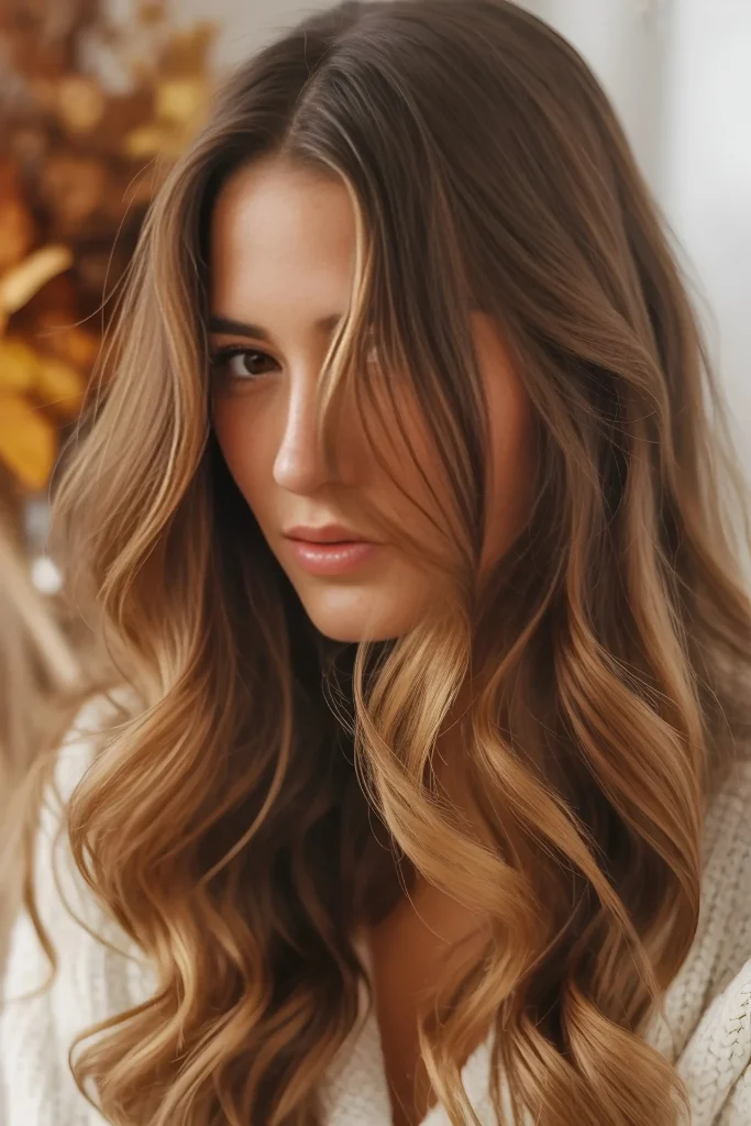 sun kissed brunette hair