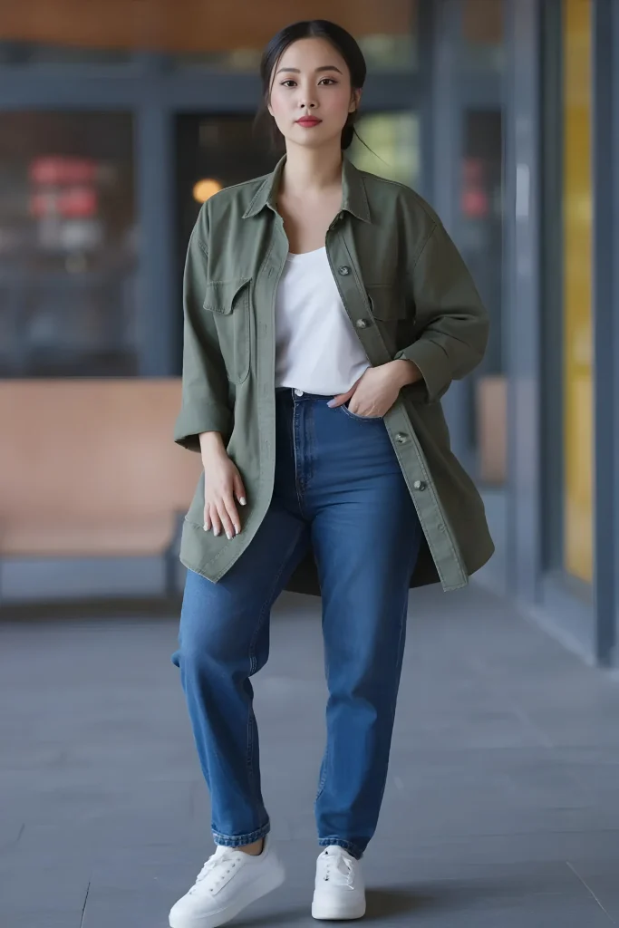 olive green jacket
