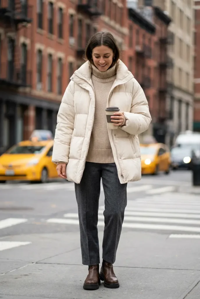 puffer jacket outfit