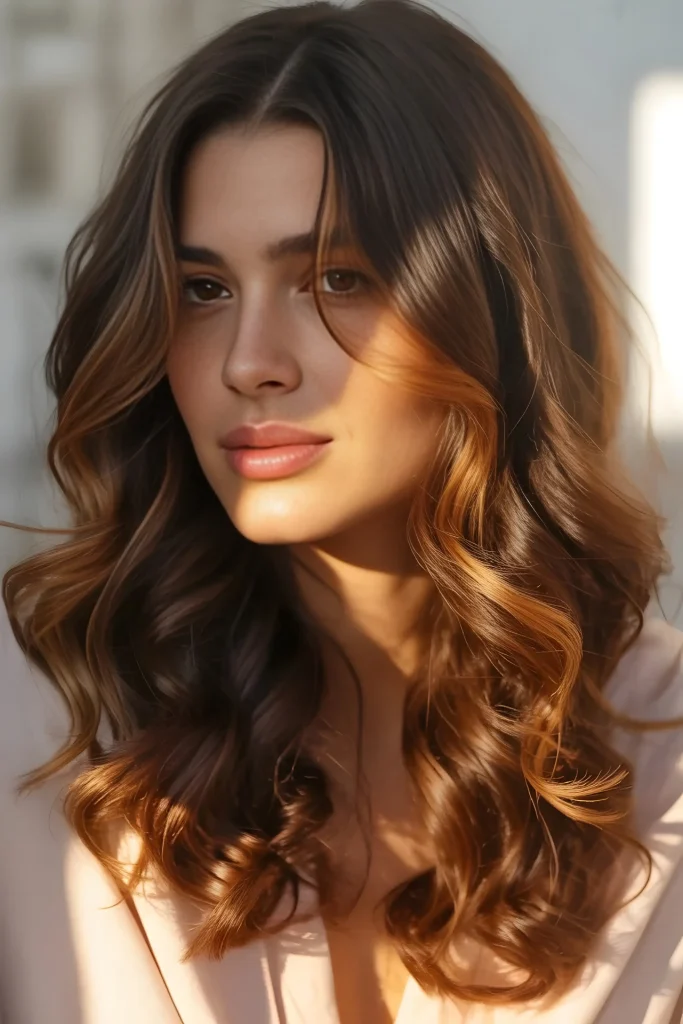 honey balayage brunette