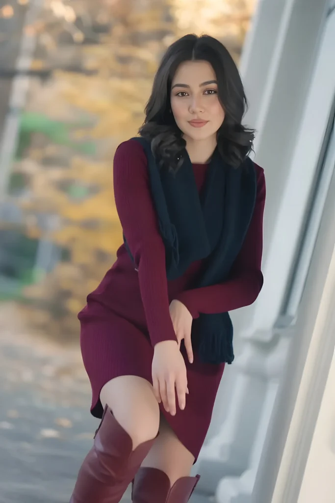 burgundy fall dress