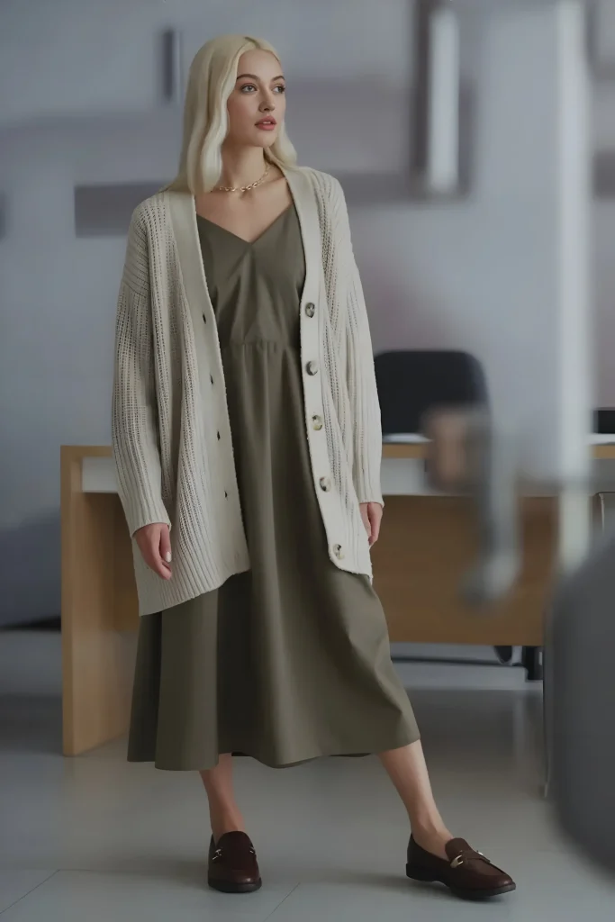 cardigan layering