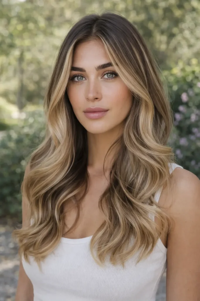 balayage hair medium length
